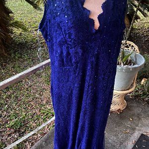 Blue Sequin Maxi Dress